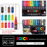 UNI Posca Markers marcadores PC-1/3/5M Acrylic Permanent Graffiti