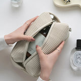 Toast PU Makeup Bag Waterproof Leather Clutch Cosmetic Pouch Large Travel Washbag