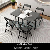 Table Folding Dining table Movable Table Set Dining