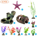 Aquarium Artificial Barrel Cave Resin Ornaments Decorations Landscaping
