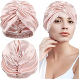 100 Mulberry Silk Turban Bonnets For Women Twisted