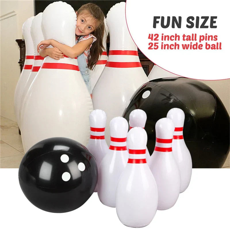 Children Giant Inflatable Bowling Set Adults Outdoor Sports