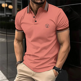 Solid Color Versatile Boutique Men's polo shirt Business