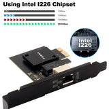 2500Mbps PCI-E To RJ45 Network Card I226 Chip