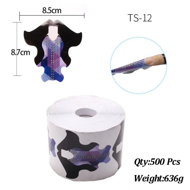 500Pcs Nail Form Nail Paper Holder Tools Forms