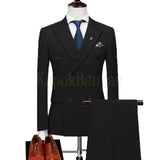 Mens Double Breasted Suits Terno Masculino Slim Fit