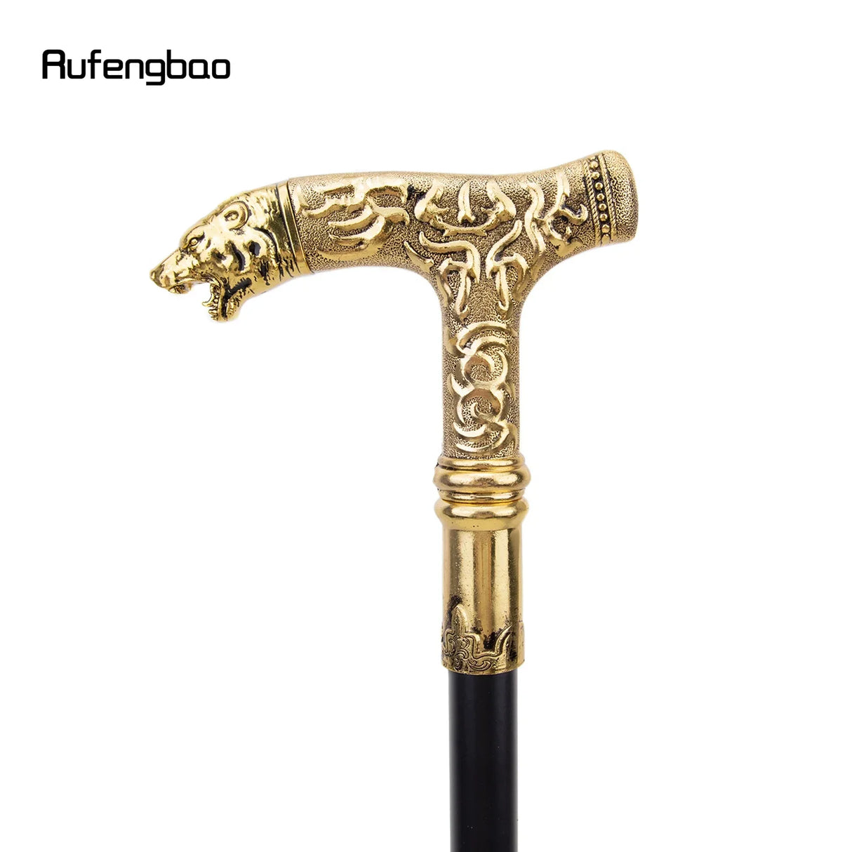 Golden Bear Handle Luxury Walking Stick with Hidden
