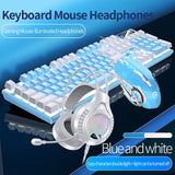 Gaming Keyboard Mouse Headphone Set Wired Backlight Game