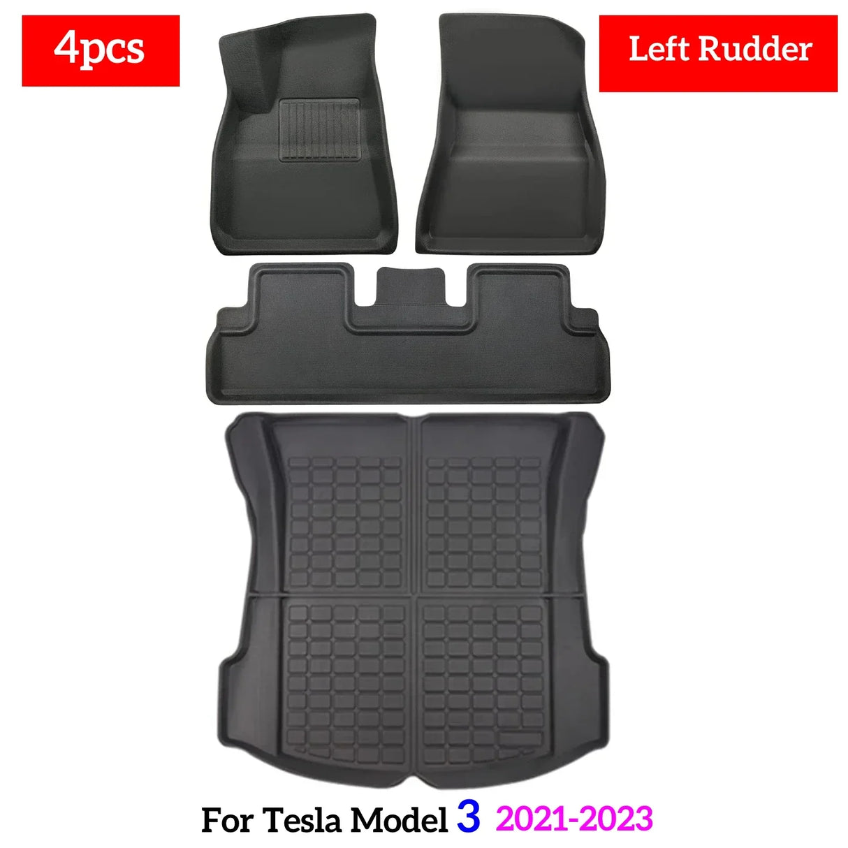 Fits Tesla Model 3 Model Y Floor Mat