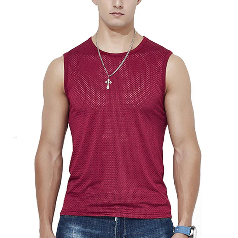 Men Ice Silk Tank Tops Underwear Mens Undershirt