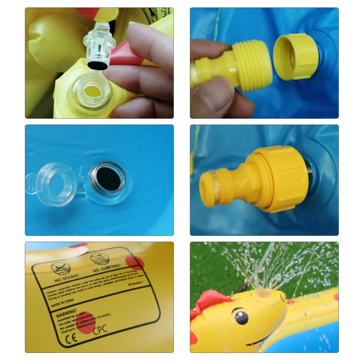 Inflatable Dinosaur Sprinkler Swimming Pool Children Bathub Outdoor