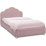 Delta Children Upholstered Twin Bed, Rose Pink