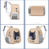 Cat Carrier Bag PU Portable Travel Outdoor Backpack