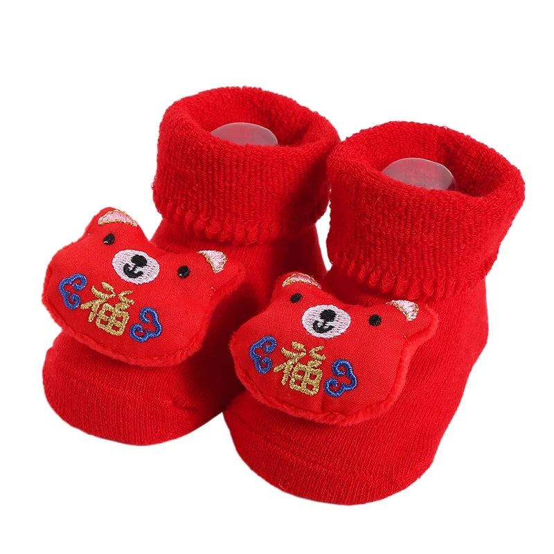 1Pair Winter Baby Boys Girls' Toddler Socks Cartoon