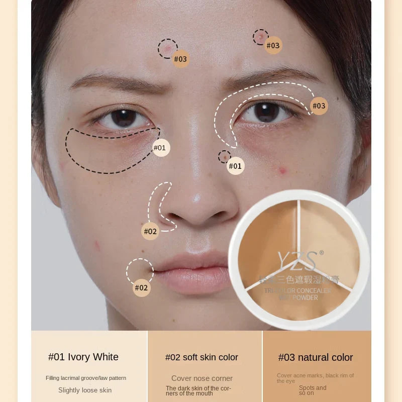 3 Colors Concealer Palette Makeup Face Eye Contour