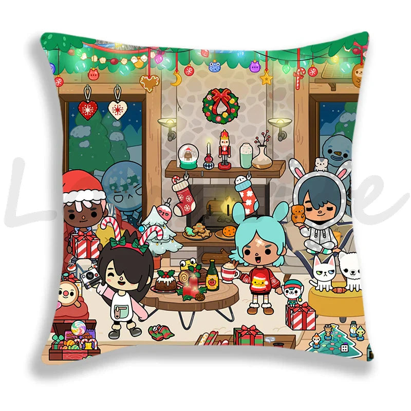 Cute Cartoon Toca Life World Pillow Case Home