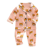 Toddler Silk Satin Pajamas Pyjamas Set Baby Sleepwear