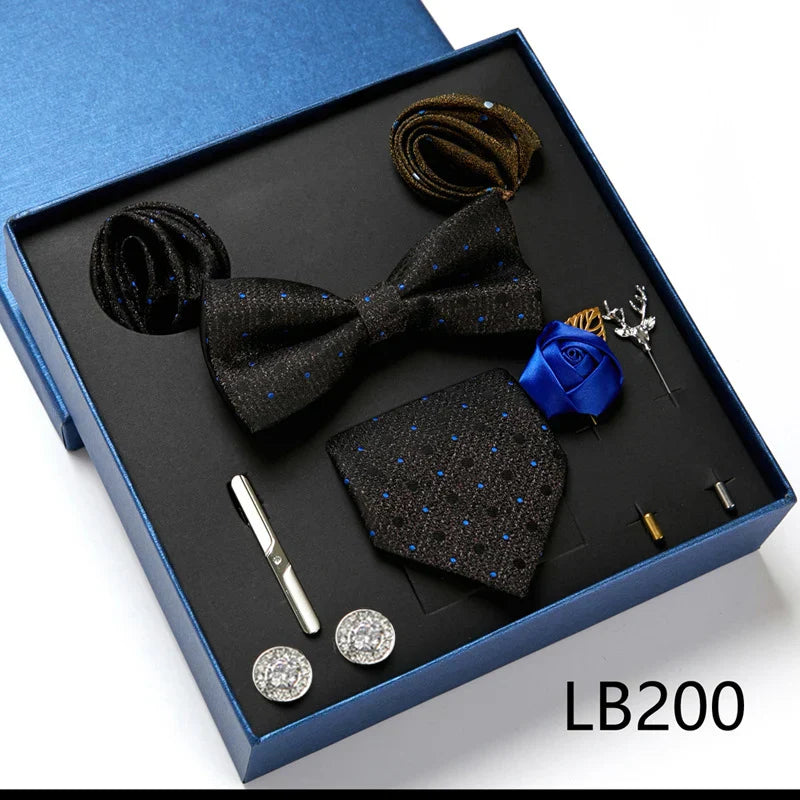 Luxury Quality Tie Set With Necktie Bowtie Pocket