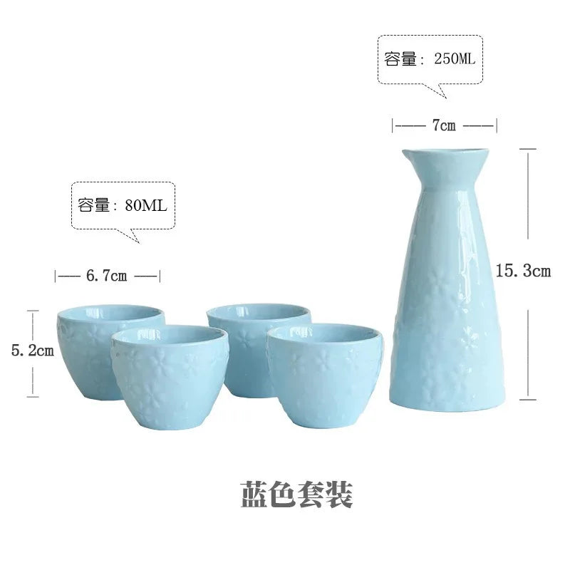 Glasses of Wine Set Sake Home Brewing Wine