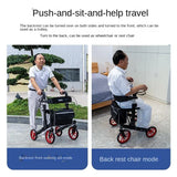 Elderly Trolley Walker with Four-Wheel Mobility Aids Aluminum