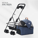 Detachable Pet Trolley 4 Wheel Universal Dog Stroller