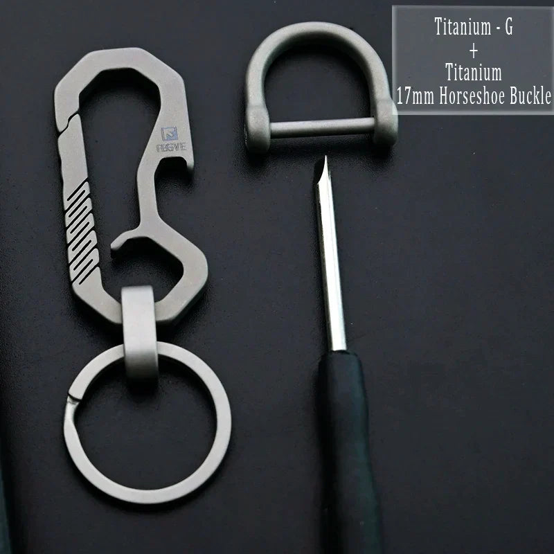 HighEnd Titanium Keychain Luxury Men Car Key Chain