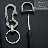 HighEnd Titanium Keychain Luxury Men Car Key Chain