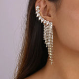 New Luxury Rhinestone Women's Earrings Tassel Crystal Hanging