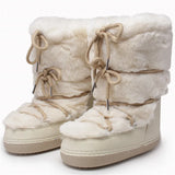 2024 Winter Fur Boots Snow Boots Women Ski