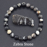 Real Natural Labradorite Stone Bead Bracelet Men Women
