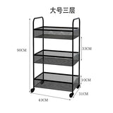 Food Trailer Trolley Rolling Cart Organizer Metal Vegetable