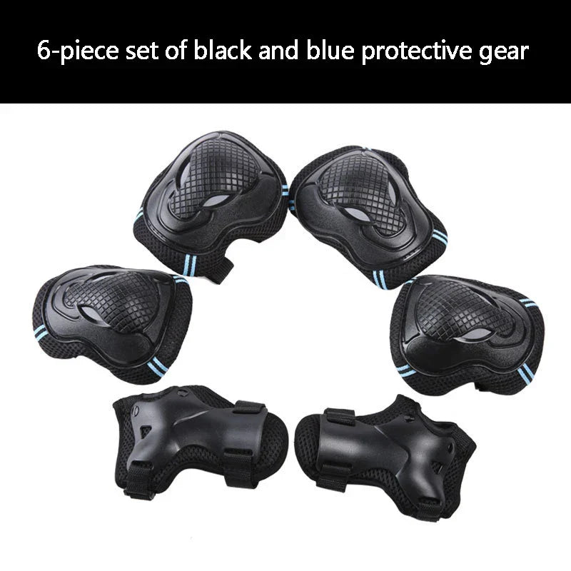6-Piece Knee Pads Protective Gear Set Sports Knee