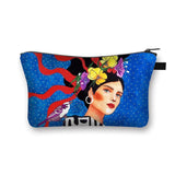 Fashion Lady Painting Print Cosmetic Bag Woman Portable Travel Makeup Storage Bags Afro Girl Cosmetic Case Lipstick Holder Bag