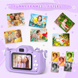 Kids Camera Toys Purple Unicorn for Girls Boys