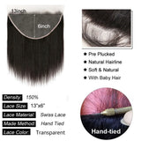 Straight 4x4 5x5 6x6 Lace Closure Human Hair