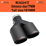 EPLUS Car Carbon Fiber Matte Muffler Tip Y