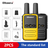 Btoera 2 Pcs Mini Walkie Talkie PMR 446