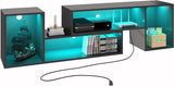 TV Stand, Deformable TV Stand with LED Lights