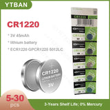 5-30PCS 3V CR1220 Button Coin Cell Battery for