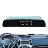 Car Clock Auto Internal Stick-On Digital Watch Solar Powered 24-Hour Car Clock With Builtin Battery Car Electronic Accessories