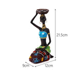 Creative Europe African Black Figure Sculpture Candle Holder,
