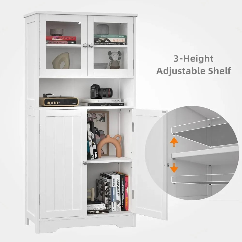 Bathroom cabinet, independent floor standing cabinet with open