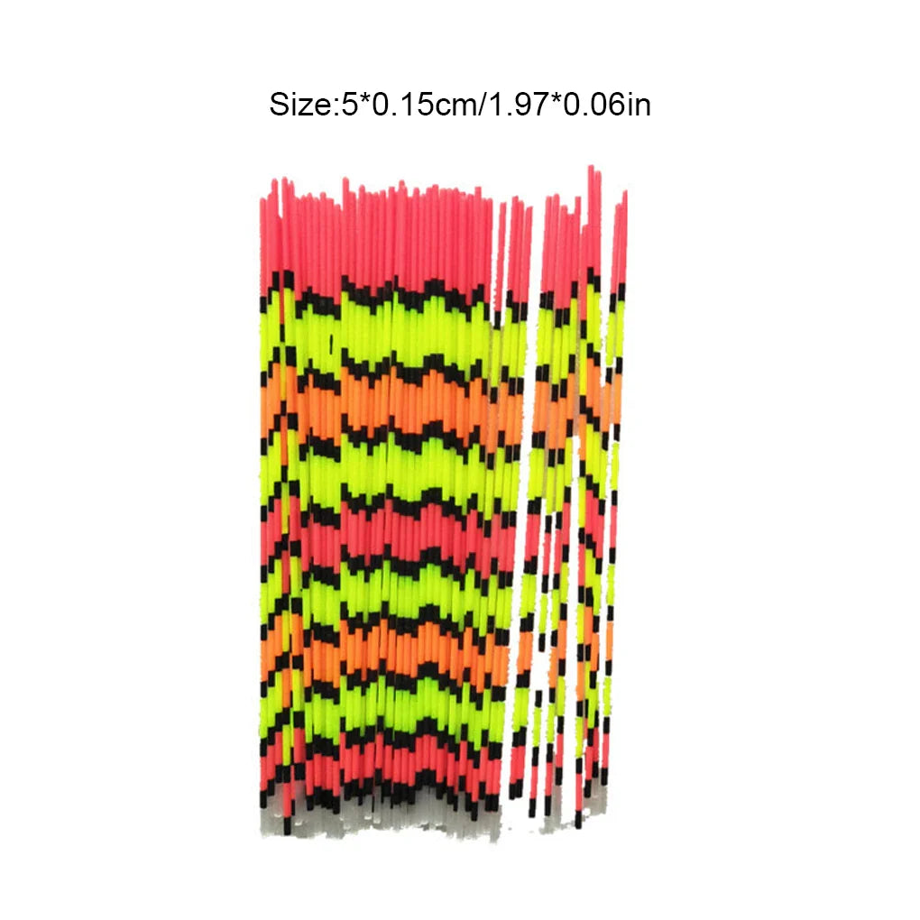 100 Pieces Fishing Float Vertical Buoy Fluctuate High