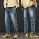 Retro Blue Jeans Harem Pants Loose Fit Casual