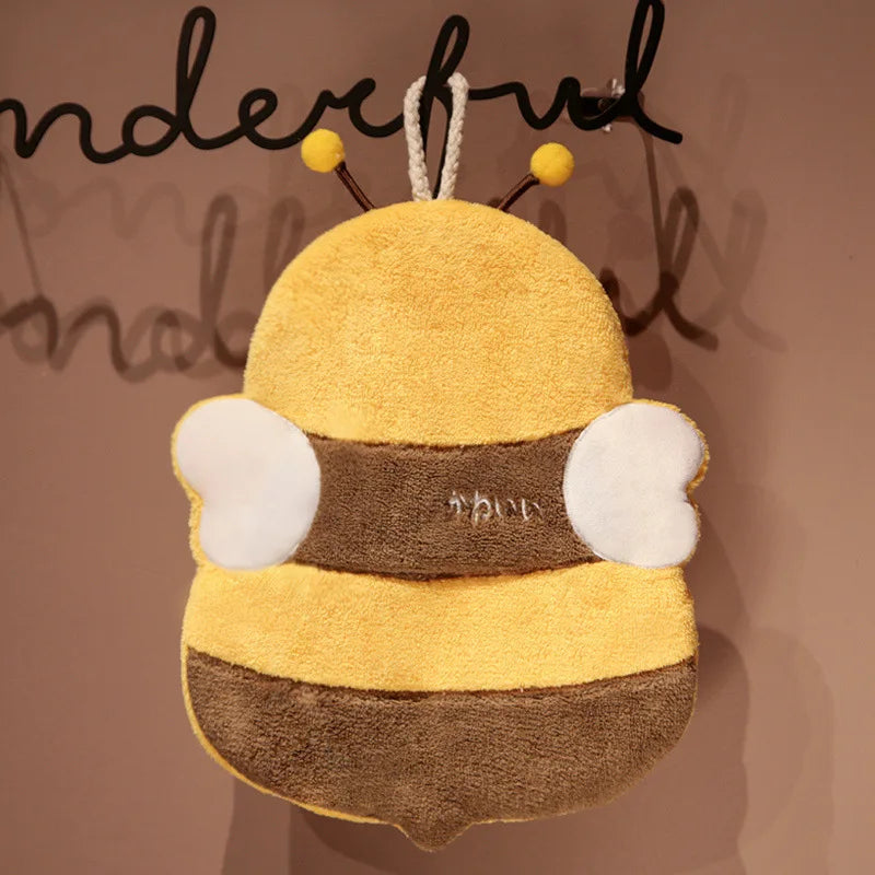 Cartoon Panda Bee Shaped Hand Towels Thickened Soft