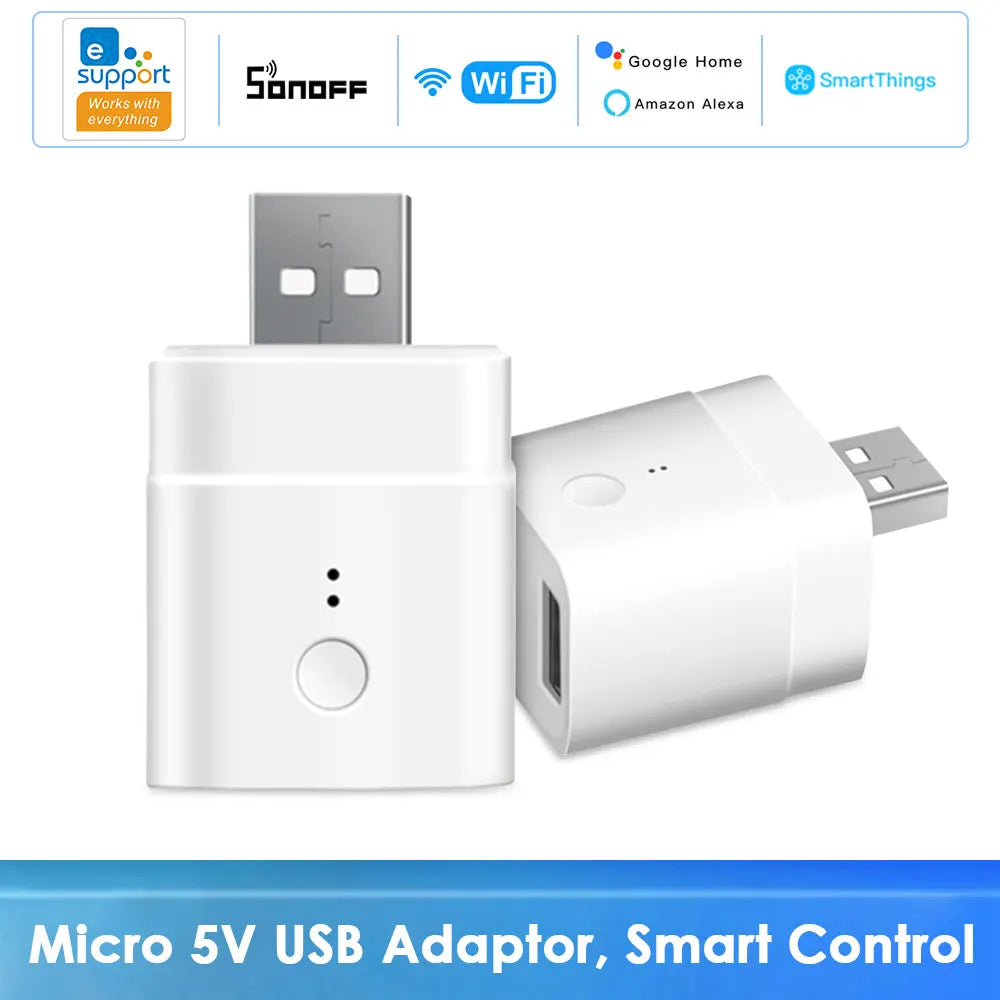 SONOFF Micro 5V USB Adapter Wifi Socket Smart