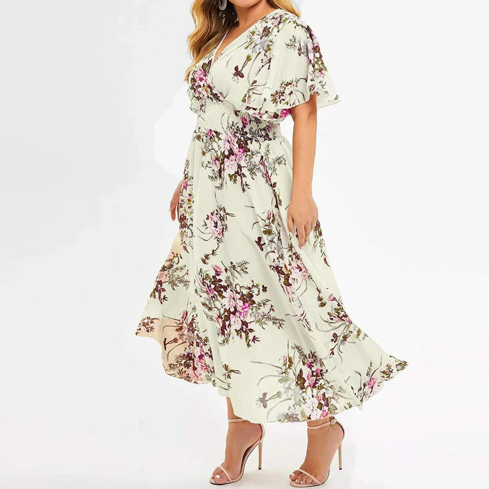 Summer New Sexy V-Neck Women's Beach Dress Plus