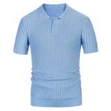 Men's Summer Short Sleeve Polo Shirts Knitted Business
