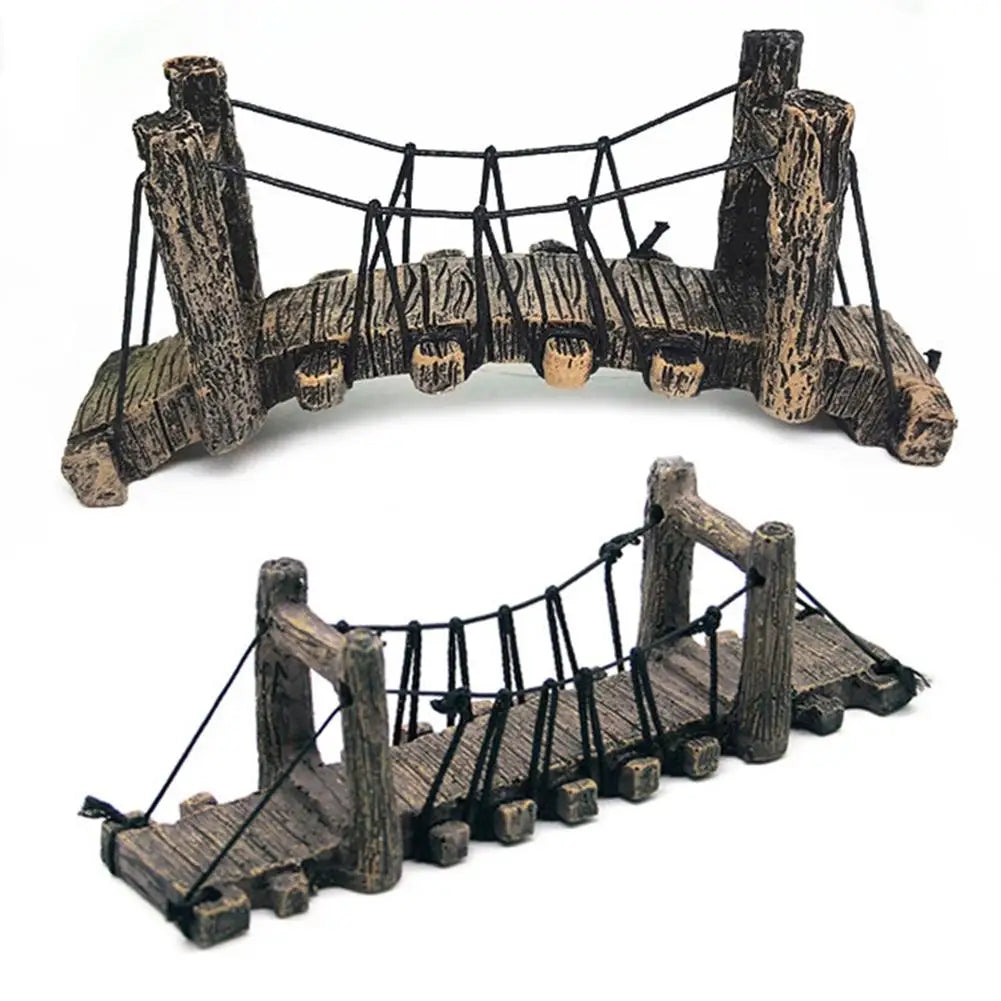 Fake Aquarium Water Bridge Ornament Fish Tank Synthetic