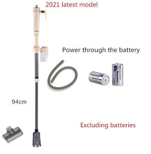 Electric Aquarium Automatic Siphon Fish Tank Gravel Cleaner